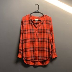 Universal Thread Red & Black Flannel Top sz Small